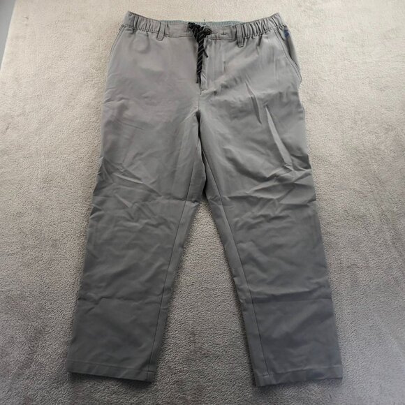 Chubbies Mens Chino Pants Large Gray Casual Straight Drawcord Elastic Waist - Picture 16 of 16